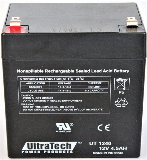 Amazon Ultratech Ut Ut F V Ah Sealed Lead Acid