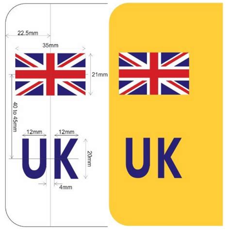 Legal plates and stickers for driving overseas changing from GB to UK ...