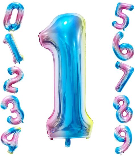 Ballon Anniversaire Chiffre Multicolore G Ant Cm Plan Te Gateau