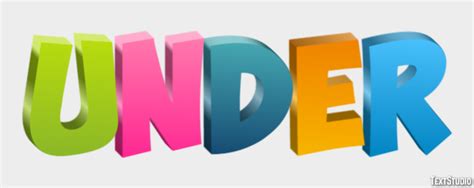 Under Text Effect And Logo Design Word