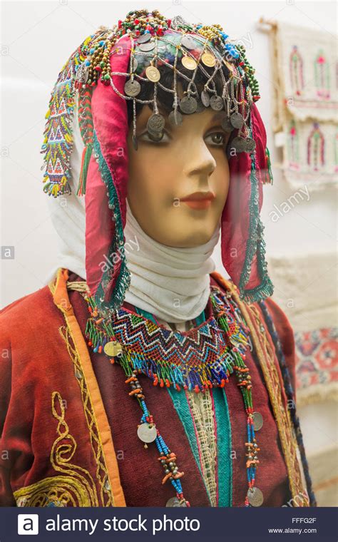 Woman In Traditional Turkish Dress Museum Exposition Edirne Edirne