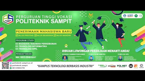 Kampus Teknologi Berbasis Industri Kuliah Di Sampit Youtube