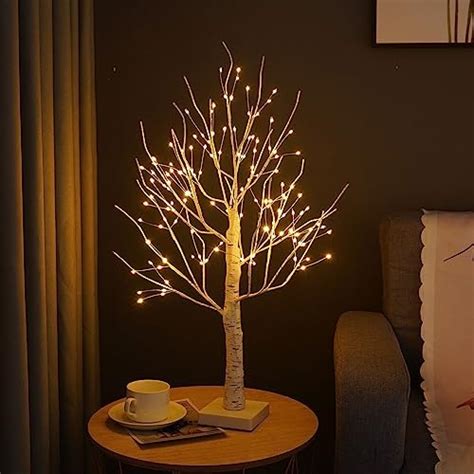 Arbre Lumineux En Bouleau Avec Led Blanc Chau Branches R Glables