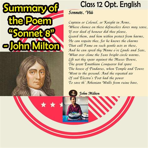 Summary of the Poem "Sonnet 8" (Opt. English: Class 12) - Complete ...