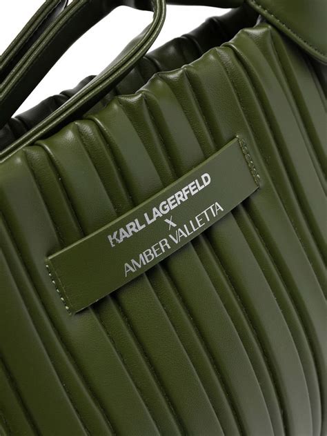 Karl Lagerfeld X Amber Valletta Pleated Tote Farfetch