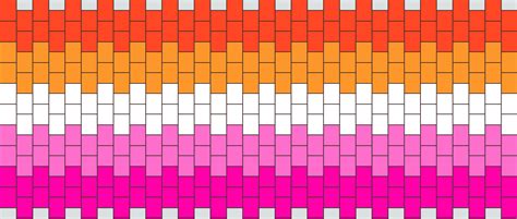 Lesbian Flag Pony Bead Patterns Misc Kandi Patterns For Kandi Cuffs