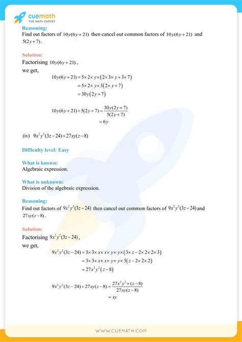 Ncert Solutions Class Maths Chapter Factorization Access Pdf