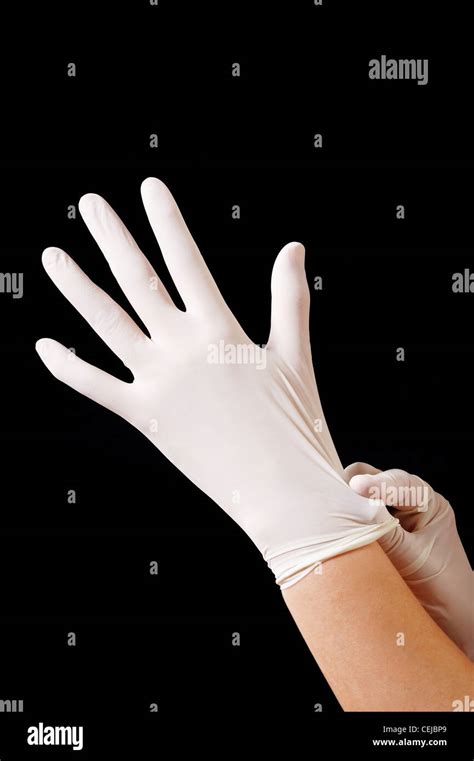 Rubber Medical Gloves Stock Photo Alamy