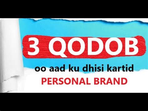 Qodob Oo Aad Ku Dhisi Kartid Magacaaga Youtube