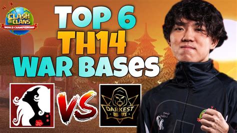 New Top 6 Th14 War Base With Link Queen Walkers Vs Darkest MuZhan