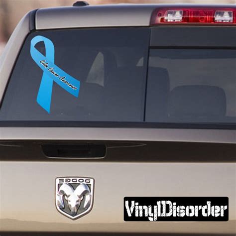 Colon Cancer Awareness Ribbon Vinyl Wall Decal Or Car Sticker Etsy