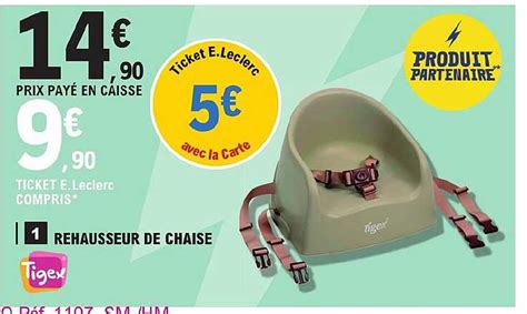 Promo Rehausseur De Chaise Tigex Chez E Leclerc ICatalogue Fr