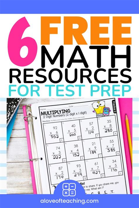 Free Math Resources For Test Prep A Love Of Teaching Kim Miller