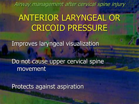 Ppt Airway Management After Cervical Spine Injury Powerpoint