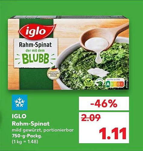 Iglo Rahm Spinat Angebot Bei Kaufland