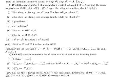 Thus The Maximum Likelihood Estimator Of Is Chegg