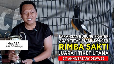 Murai Batu Rimba Sakti Jadi Juara Kelas Utama Ini Larangan