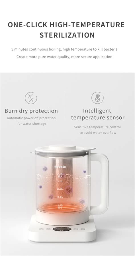 Hot Selling Ankale Digital Glass Kettle Intelligent Small Home Appliance Health Pot With Tea