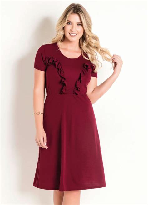 Vestido Babados Bord Moda Evang Lica Rosalie