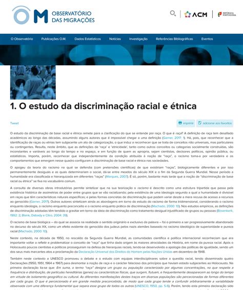 OM O estudo da discriminação racial e étnica APPDI