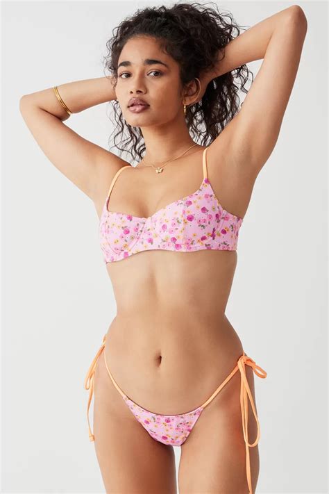 Frankies Bikinis Bottoms Bikinis Divine Floral Skimpy Bikini Bottom
