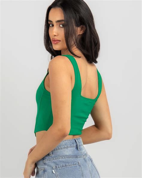 Shop Ava And Ever Rosario Corset Top In Bright Green Fast Shipping And Easy Returns City Beach