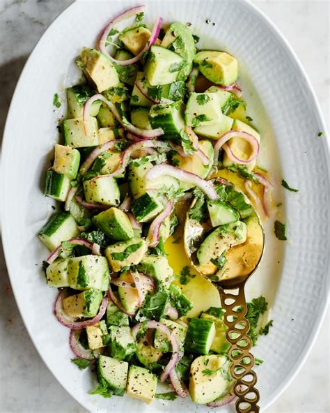 Tangy Cucumber Avocado Salad Recipe The Kitchn