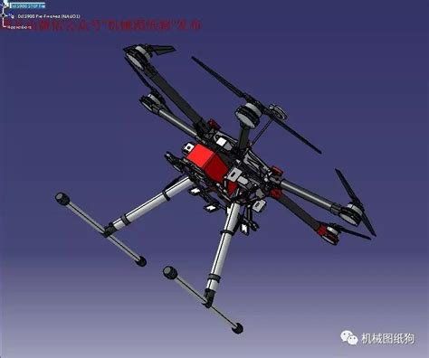 【飞行模型】大疆dji S900六轴无人机三维建模图纸 Step格式无人机 仿真秀干货文章