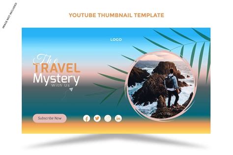 Premium Vector Travel Youtube Thumbnail Design Template