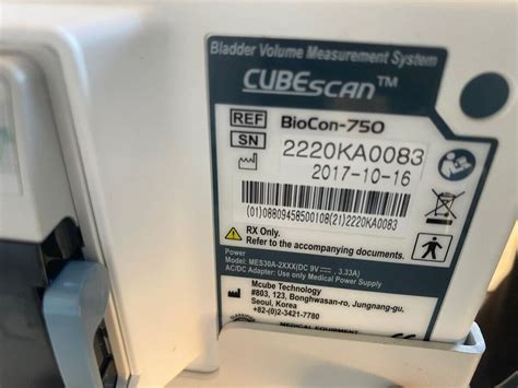 Used MCUBE TECHNOLOGY Cubescan Biocon 700 Bladder Scanner w/ probe For Sale - DOTmed Listing ...