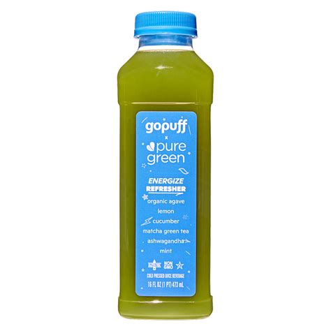 Gopuff X Pure Green Glow Juice Refresher 16 Oz Delivered In As Fast As 15 Minutes Gopuff