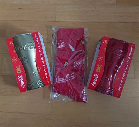 Er Set Coca Cola Glas Limitierte Socken X Mas Edition Mcdonalds Neu