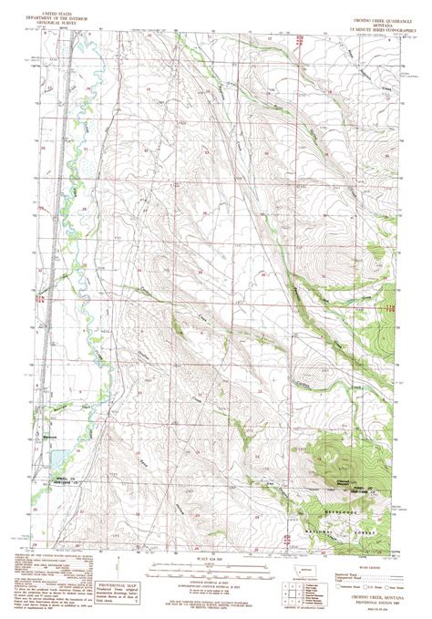 Orofino Creek Topographic Map 124000 Scale Montana