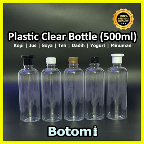 Ml Empty Water Juice Pet Bottle Clear Transparent Plastic Air Botol