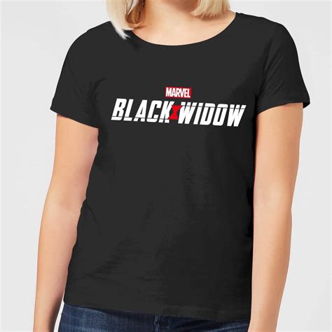 Black Widow Movie Logo Womens T Shirt Black Clothing Zavvi Uk