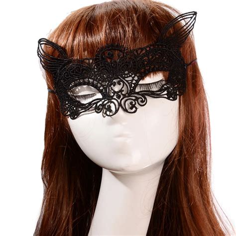 1pcs Sexy Cat Eyes Queen Black Lace Princess Costume Party Face Mask Accessories Halloween Mask