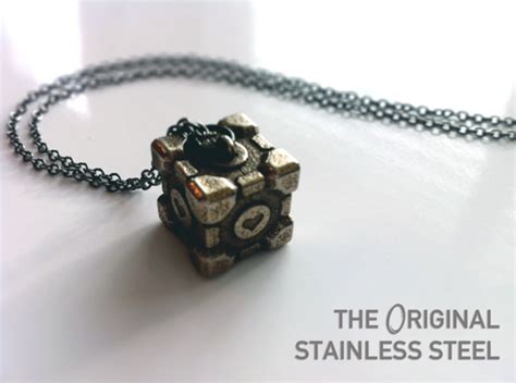 Weighted Companion Cube Pendant By Niquegeek On Shapeways Companion