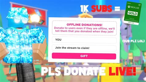 LIVE FREE ROBUX In PLS DONATE DONATING ROBUX TO VIEWERS Roblox