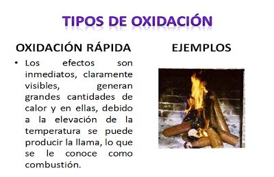 TEMAS DE CIENCIAS NATURALES LA OXIDACIÓN