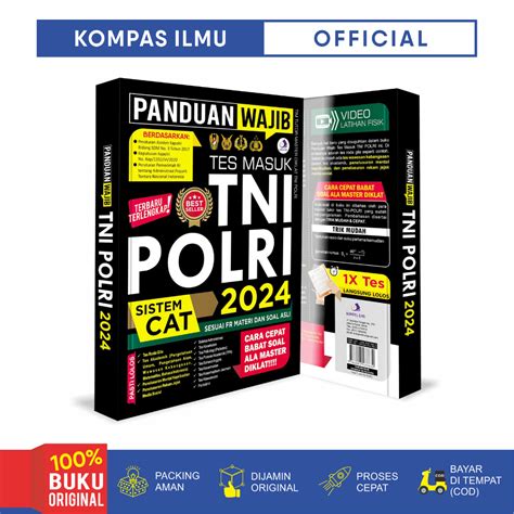 Jual Best Seller Buku Soal Panduan Wajib Tes Masuk Casis Tni Polri 2024