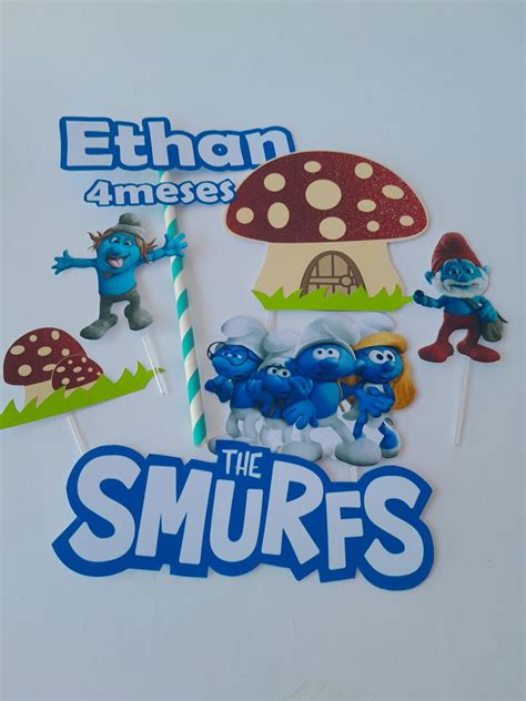 Topo De Bolo Smurfs Elo Produtos Especiais