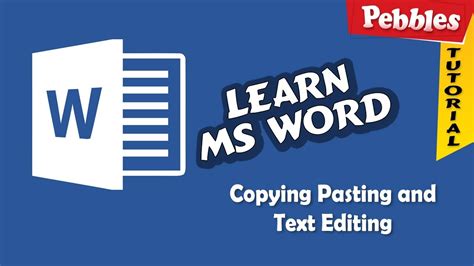 Tutorial For Ms Word Copying Pasting And Moving Text Editing Tools Learn Microsoft Word