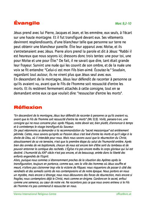 Lectures du dimanche 04 février 2024 5ème dimanche du Temps Ordinaire