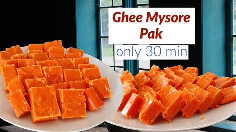 Homemade Easy Ghee Mysore Pak Recipe 2020 Soft Mysore Pak Youtube