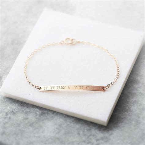 Personalised Gold Fill Stacking Bar Bracelet Set By Minetta Jewellery