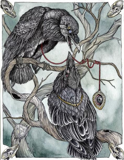 There Is Wisdom In A Ravens Head Raven Art Crow Art Odins Ravens