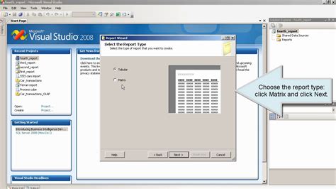 Reporting Services Tutorial Ssrs Introduction Chart And Matrix