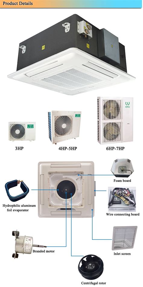 Btu Central Air Conditioner Ton Hp Ceiling Cassette Cool Only