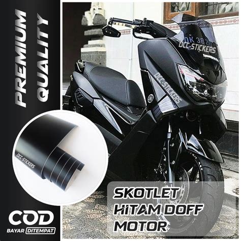 Stiker Skotlet Hitam Doff Matte Scotlite Scotlate Dop Body Motor Decal