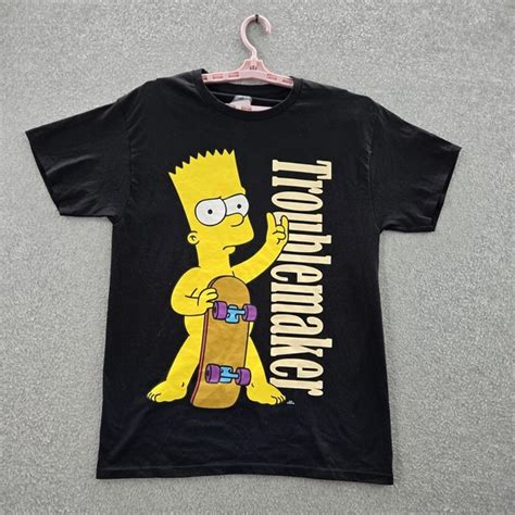 Simpsons Shirts The Simpsons Shirt M Black Graphic Naked Bart
